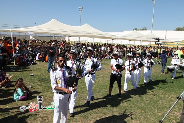 كفرقرع تحتضن آلاف الطلاب الذين مثلو 90 مدرسة في المسيرة الكشفية السنوية